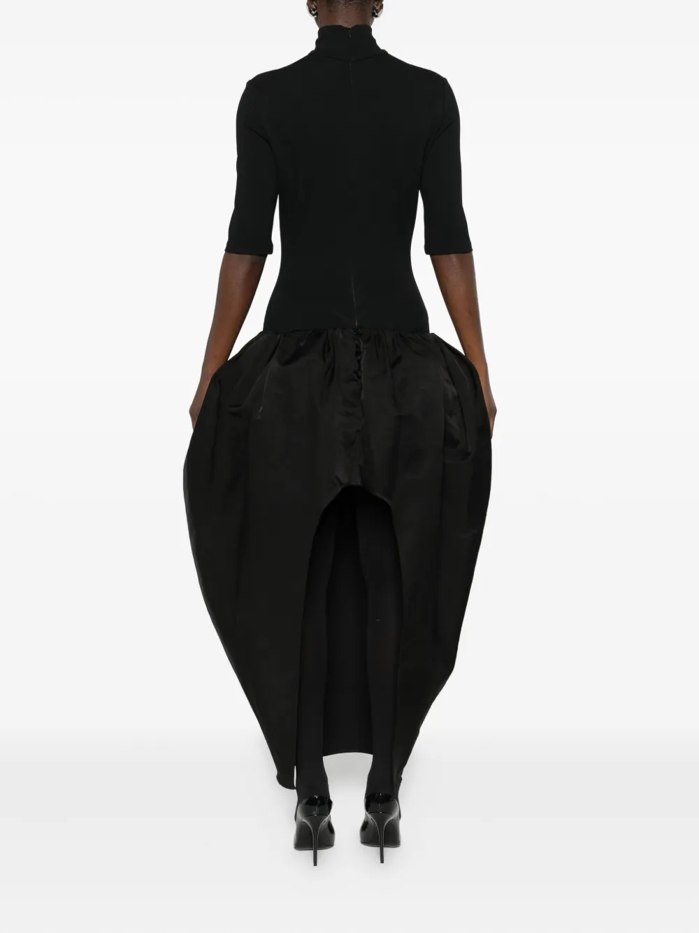 Magda Butrym Jurk van zijdeblend Zwart