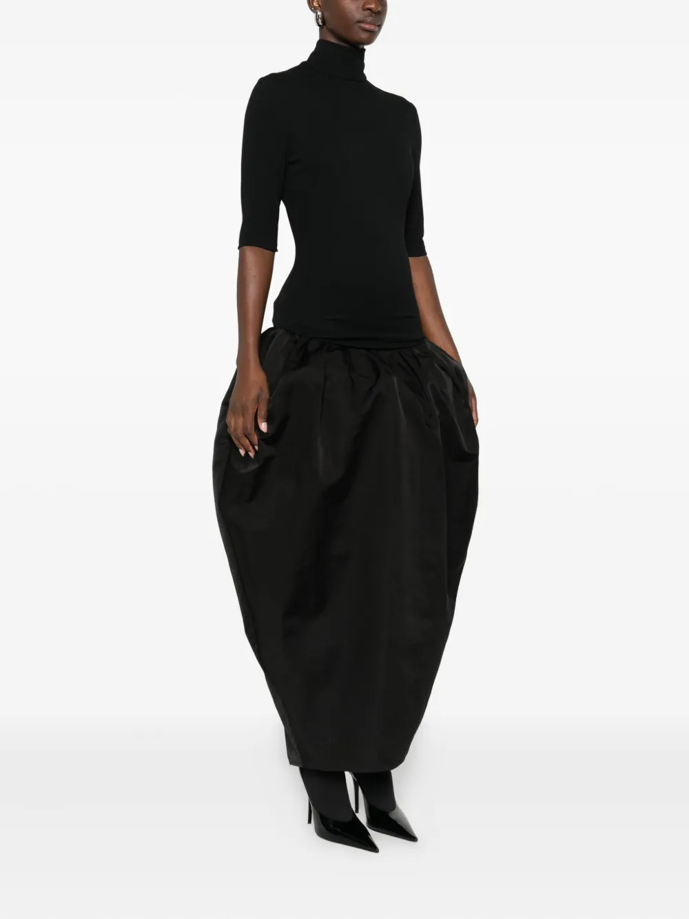 Magda Butrym Jurk van zijdeblend Zwart