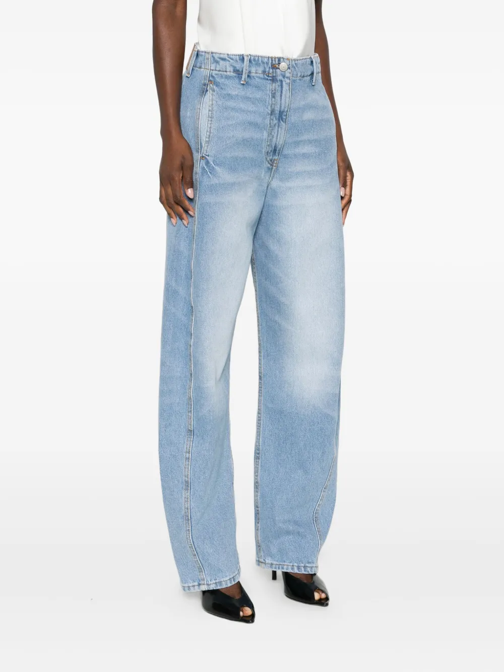 Magda Butrym Jeans met zijzoom Blauw