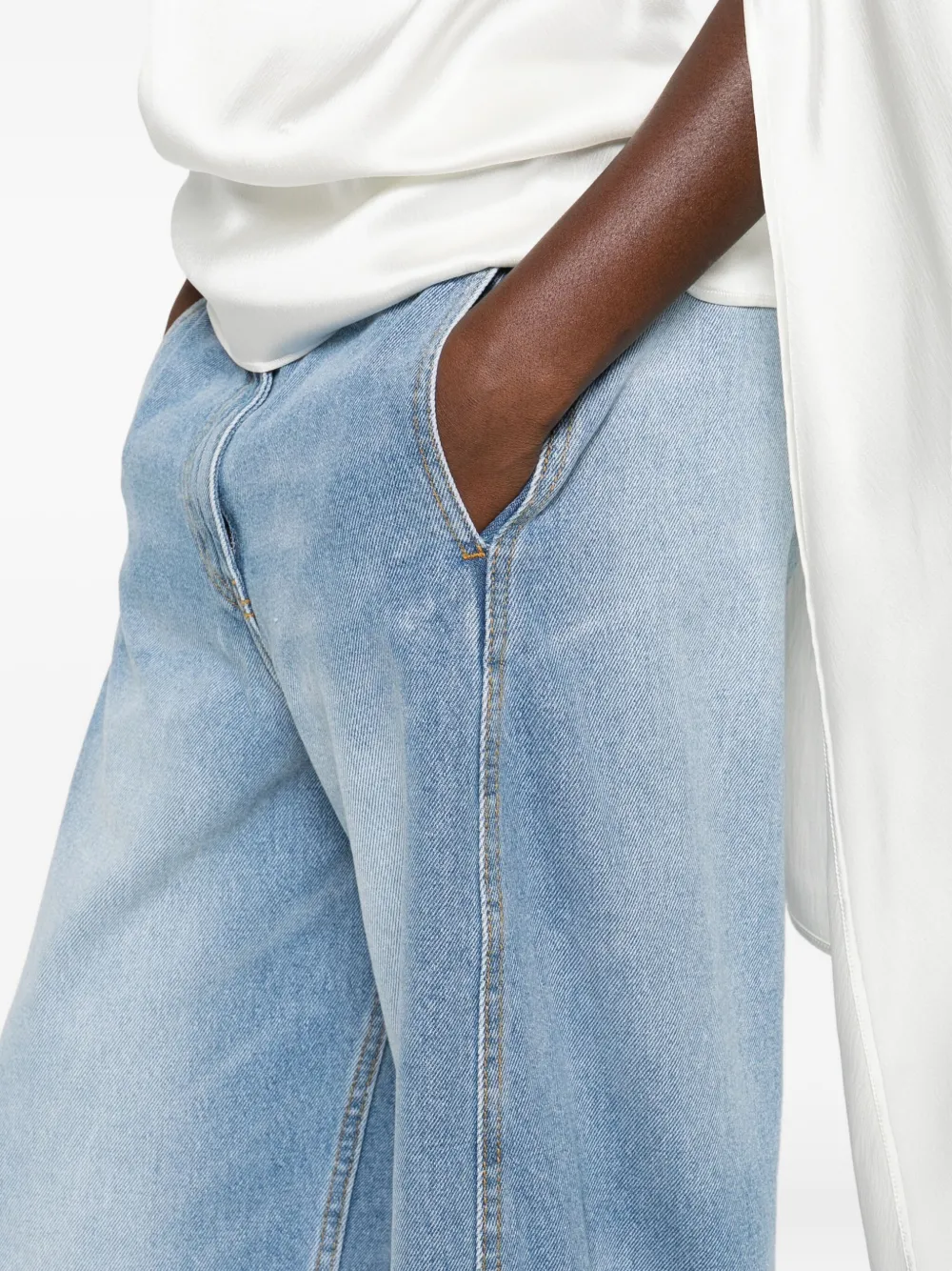 Magda Butrym Jeans met zijzoom Blauw