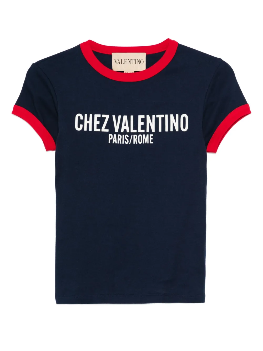 Valentino Garavani Chez Valentino Paris Rome T-shirt met print Blauw