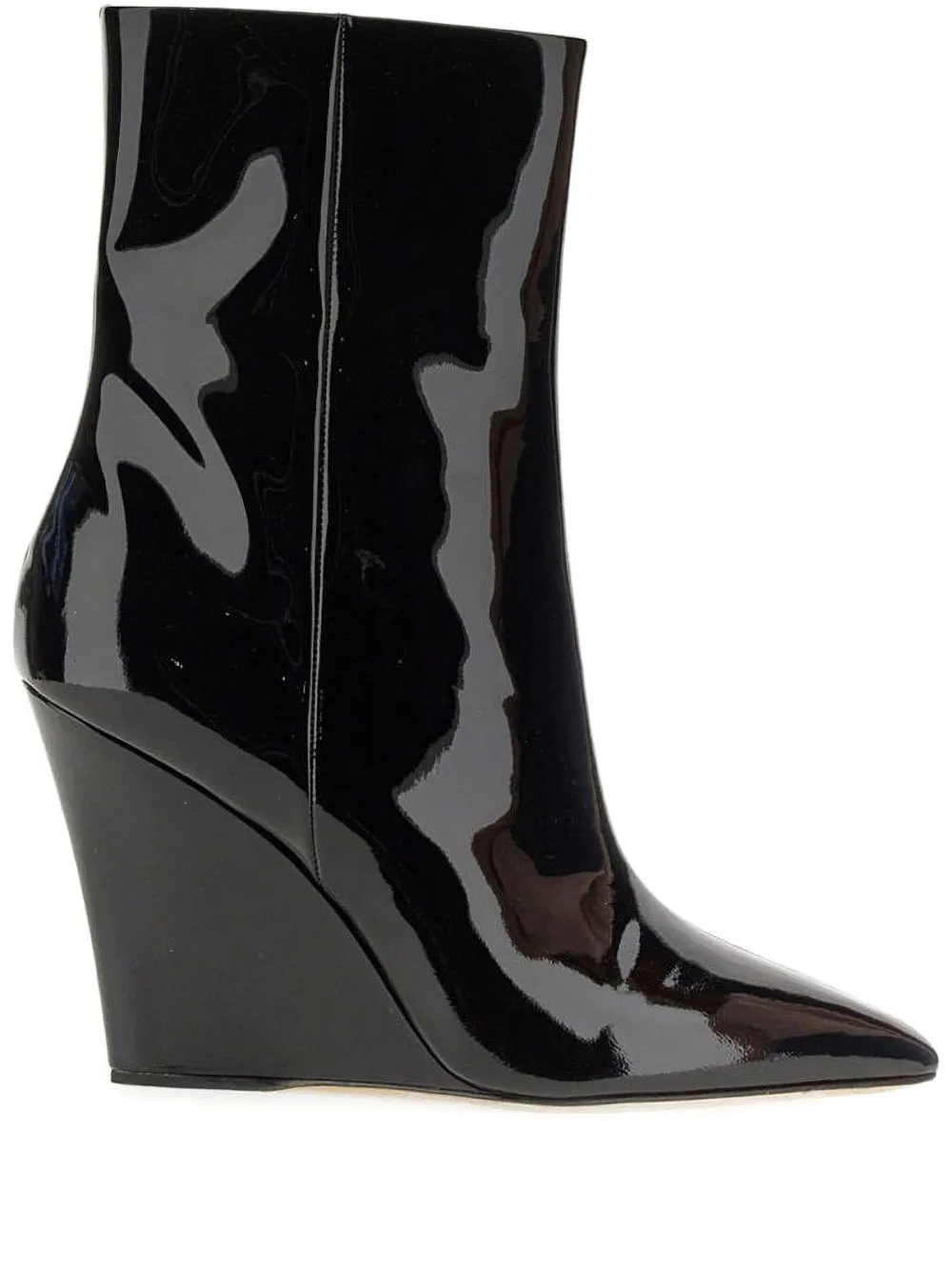 Paris Texas Wedge Heel Boots In Black