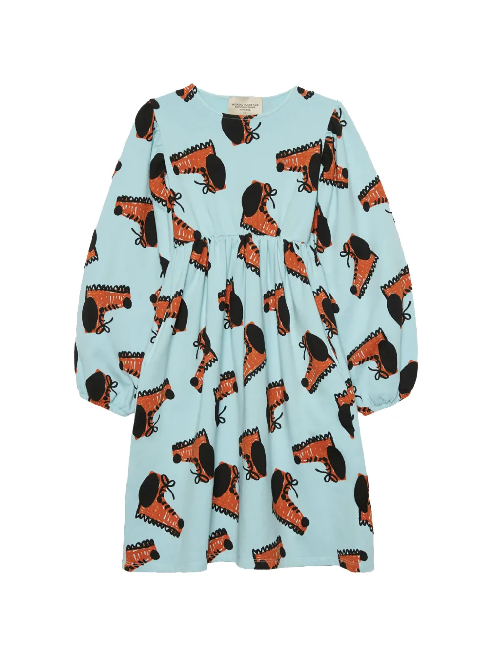 Weekend House Kids. boot-print dress - Blu