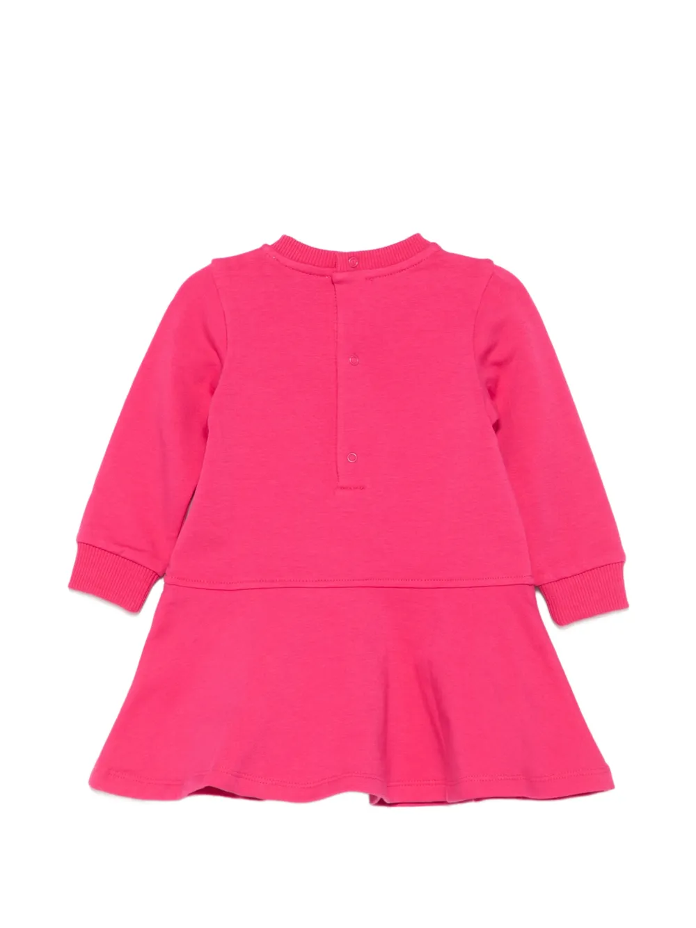 Moschino Kids Jurk met geborduurd logo Roze