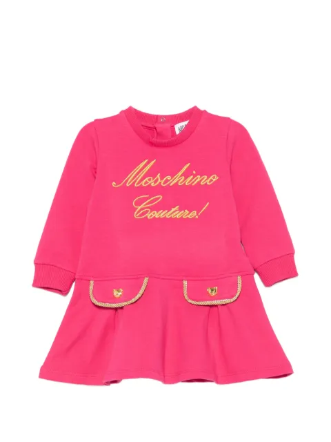 Moschino Kids logo-embroidered dress