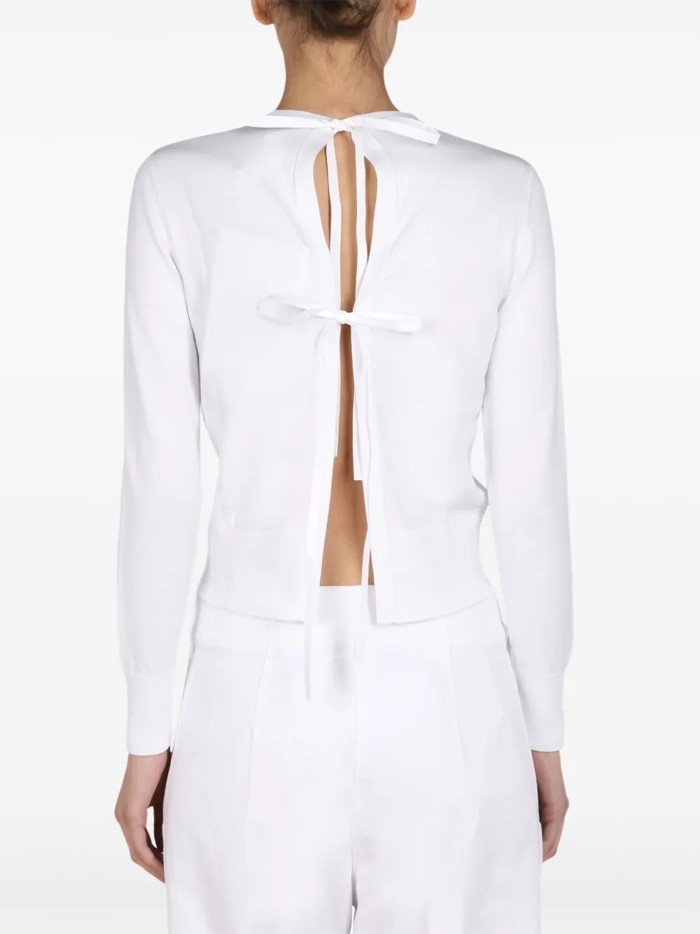 Patou Tie-back Top In White