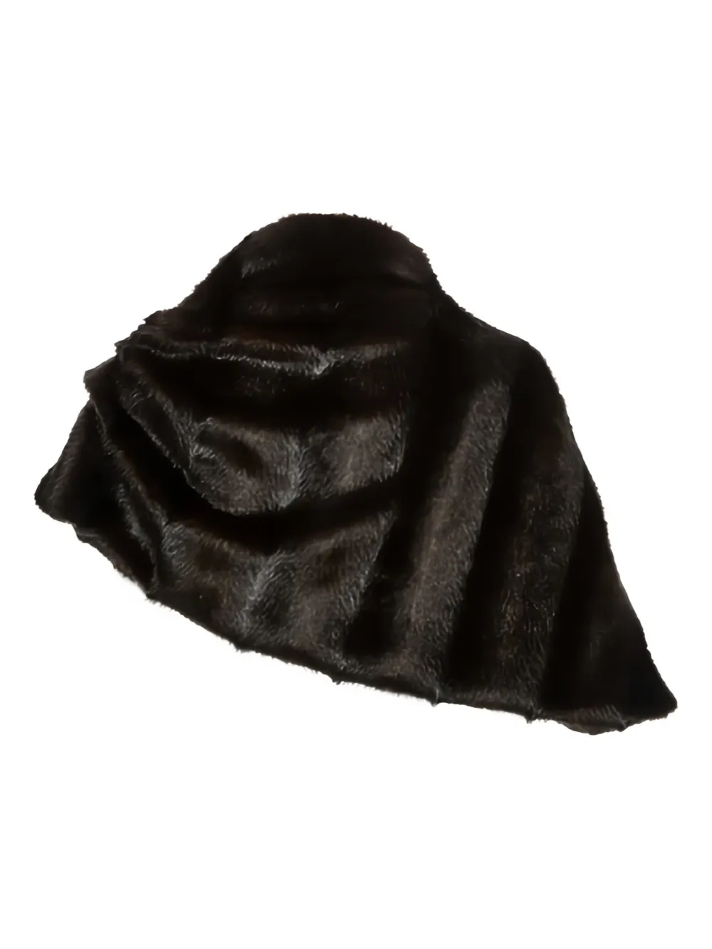 Magda Butrym Draped Faux-fur Cape In Brown