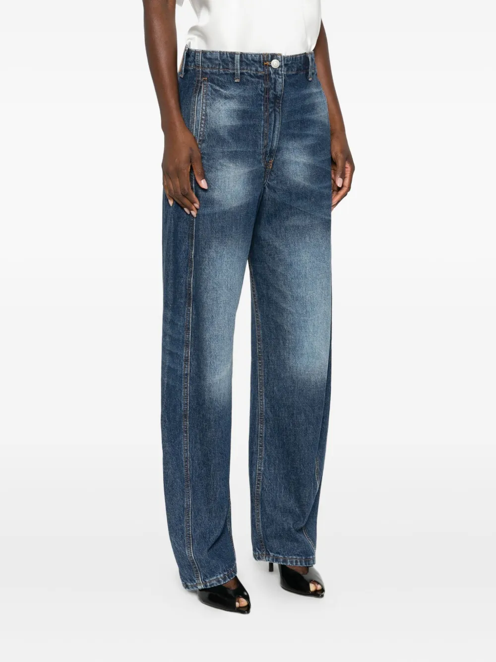 Magda Butrym Seam-detailing Jeans In Blue