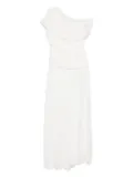 Simkhai draped one-shoulder dress - White