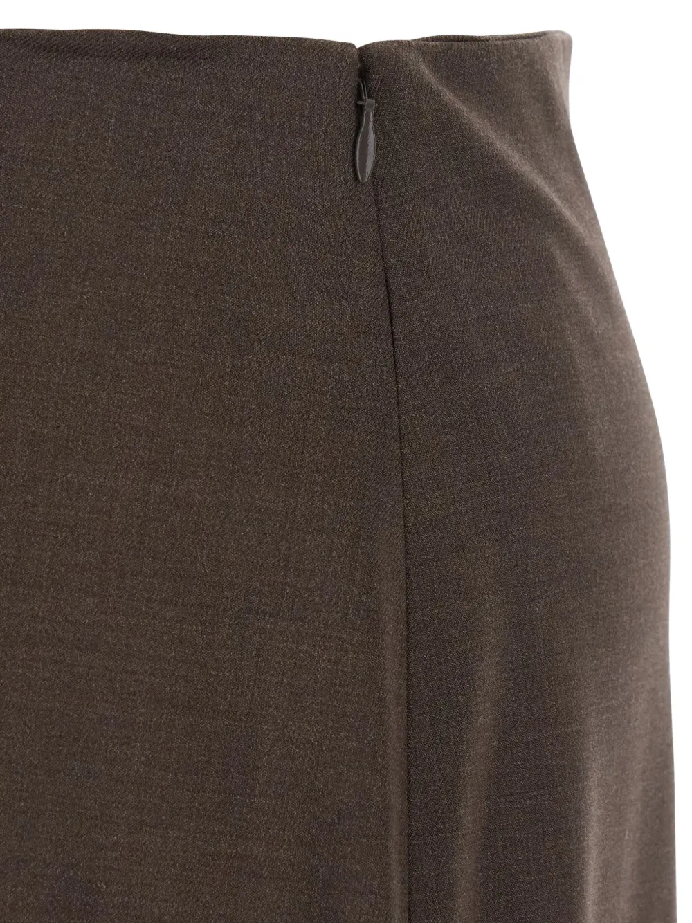 Loulou De Saison Brown Skirt With Pencil Deisgn And Side Closure In Wool Woman In Brown