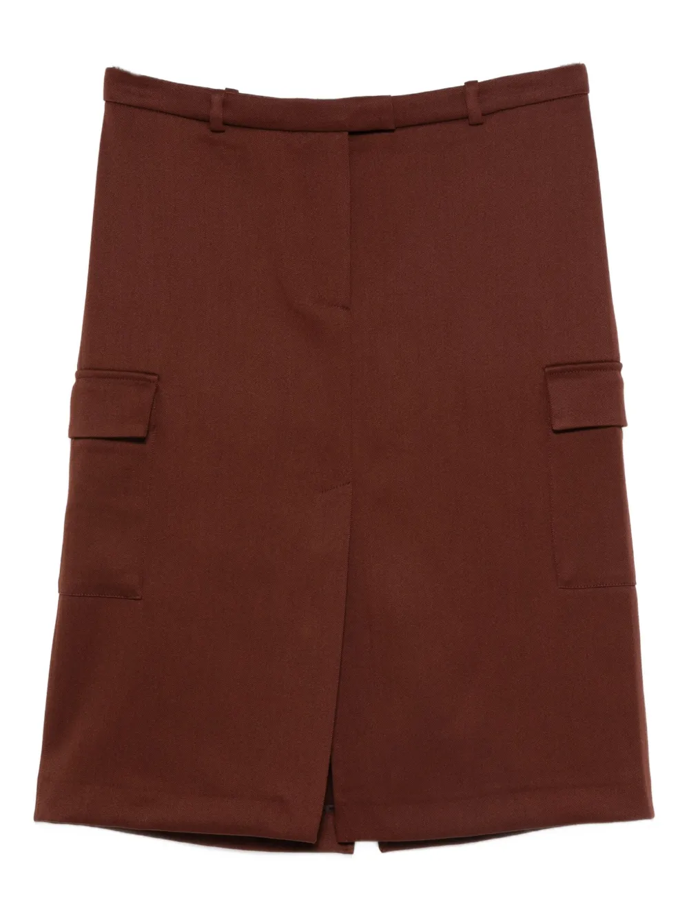 Loulou De Saison Slits Straight Skirt In Red
