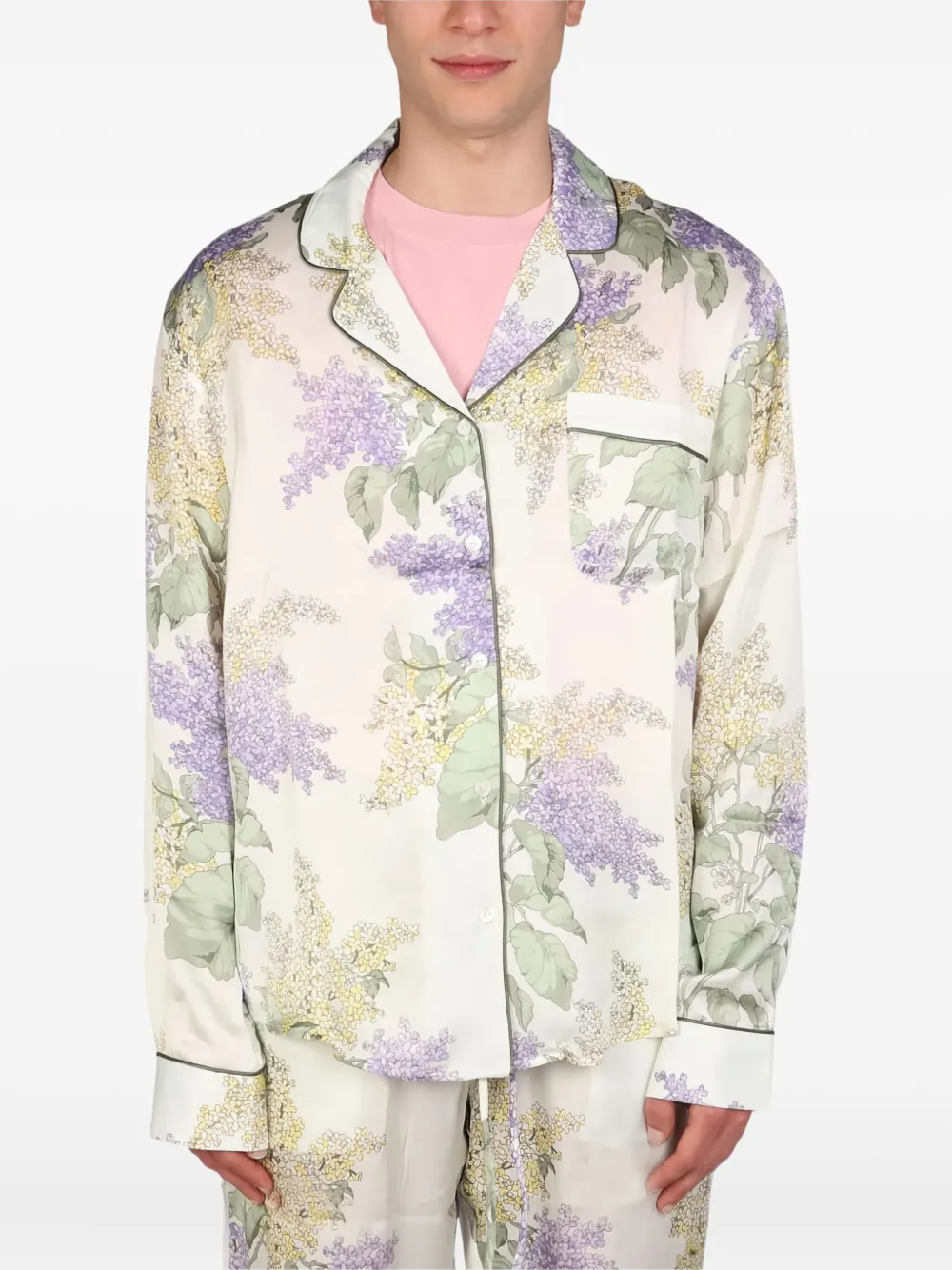 MOUTY floral-print piped shirt | White | Image 1