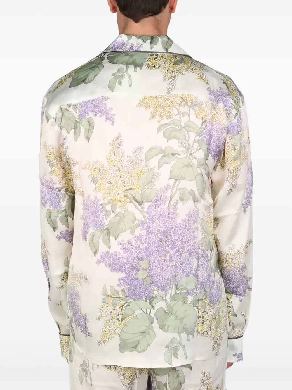 MOUTY Overhemd met bloemenprint en afwerking Wit