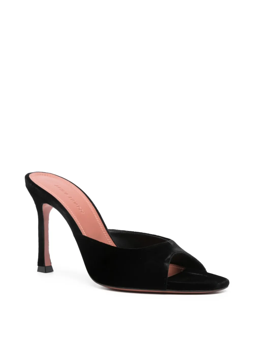 Amina Muaddi 95 mm Alexa muiltjes met hak Zwart