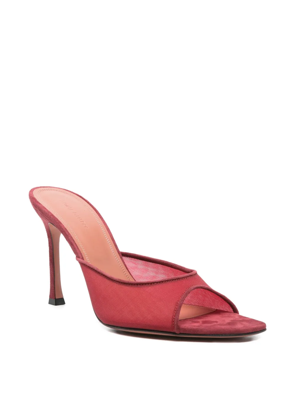 Amina Muaddi 95 mm Alexa muiltjes met hak Rood