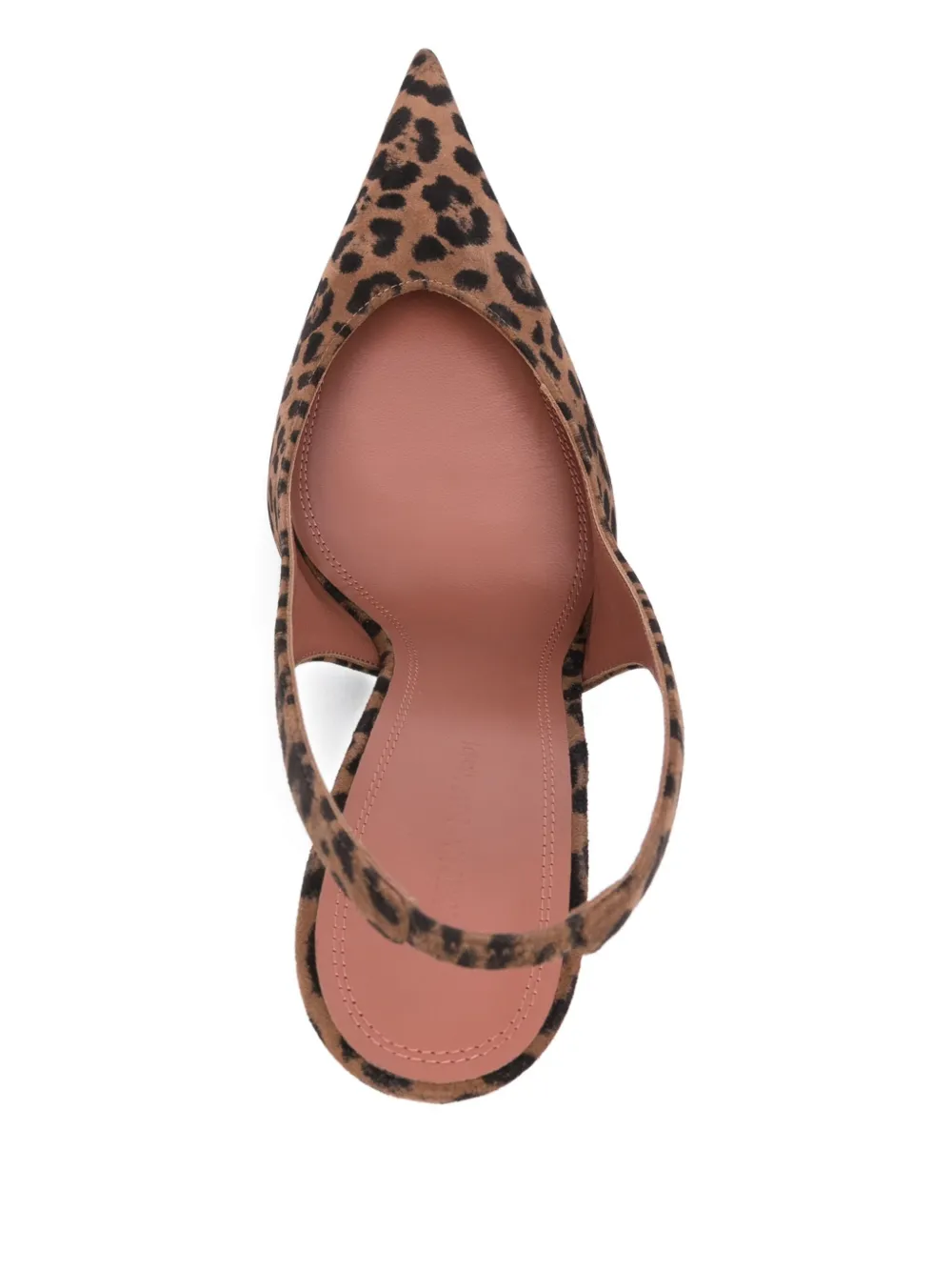 Amina Muaddi 105 mm leren pumps met hak LEOPARD