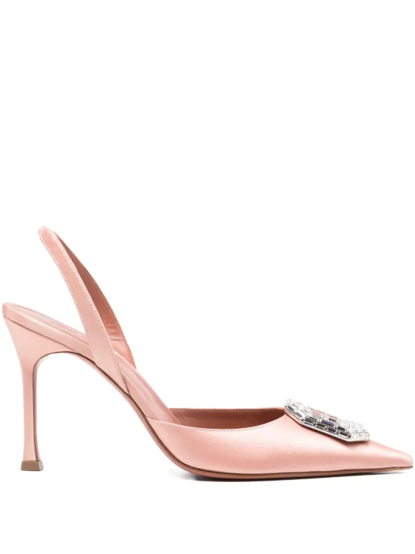 Amina Muaddi Camelia Slingback Pumps in Pink