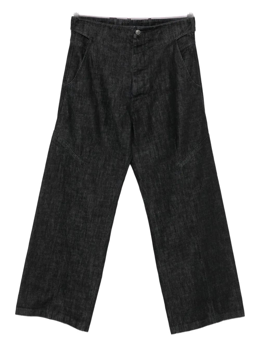J.lal Button-fly Panelled Jeans In Blue