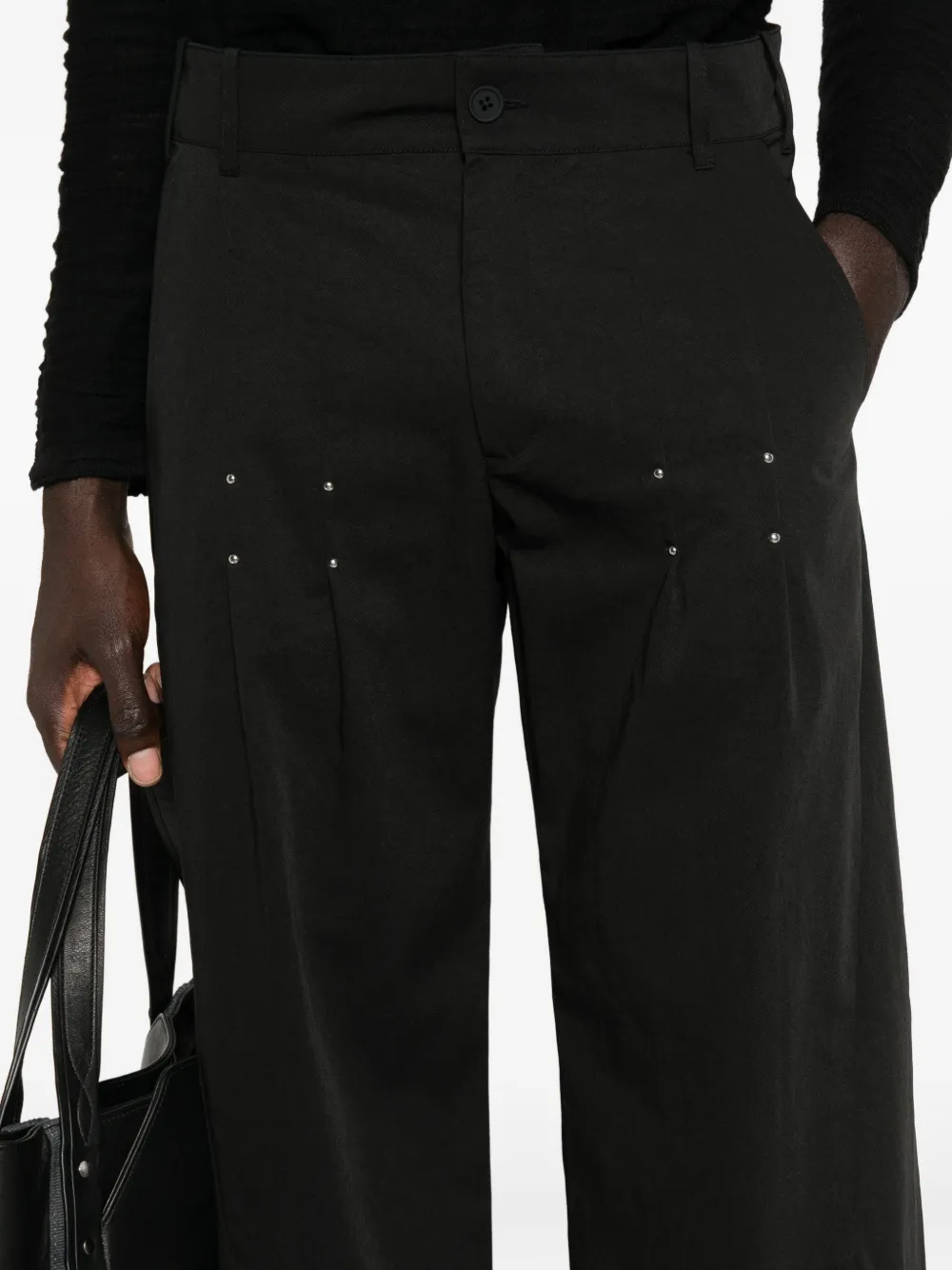 J.lal Stud-embellished Trousers In Black