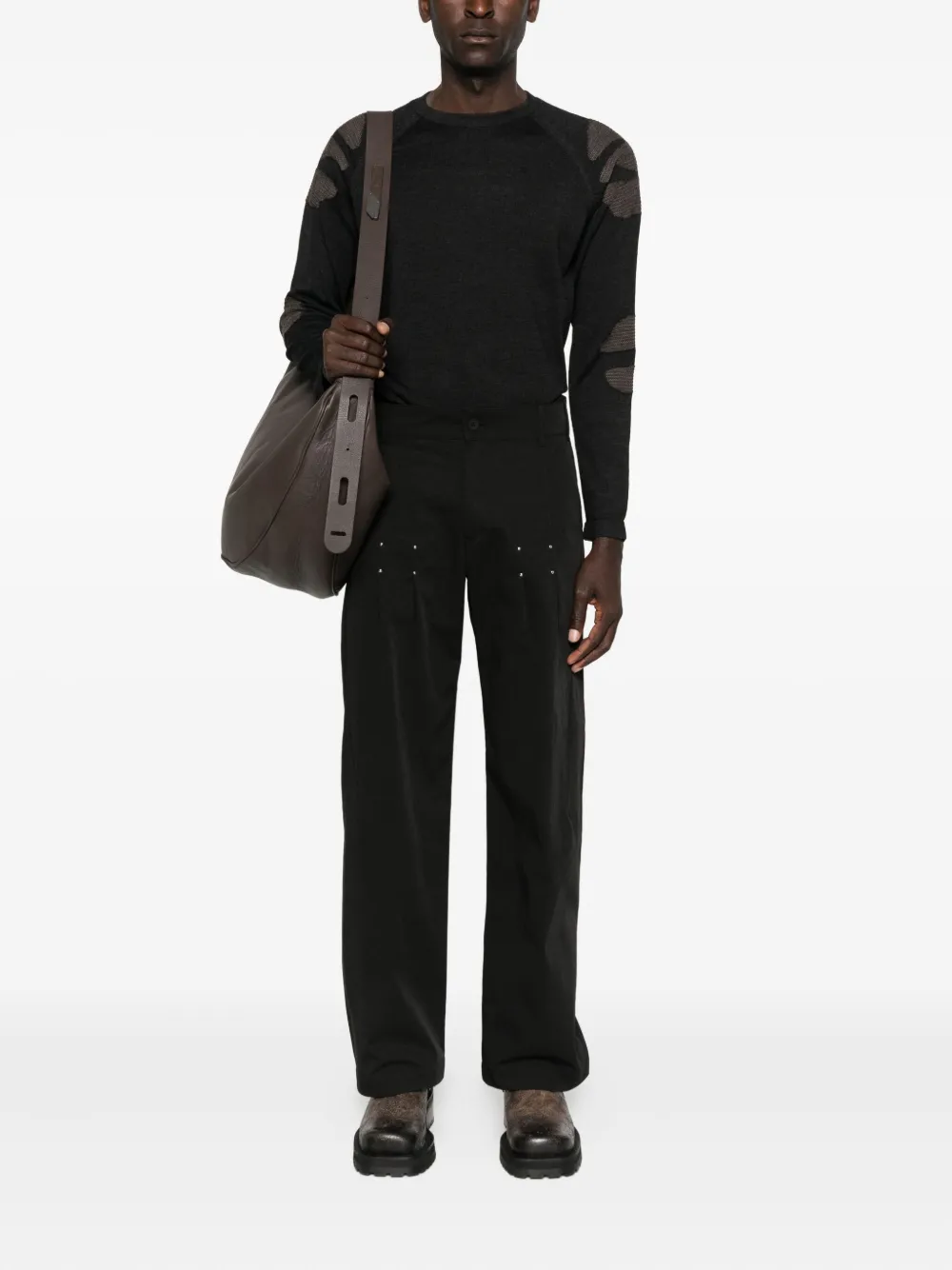 J.LAL long-sleeve sweater - Zwart