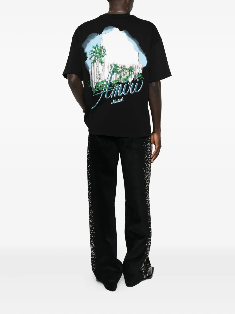 AMIRI Hotel graphic-print T-shirt - Zwart
