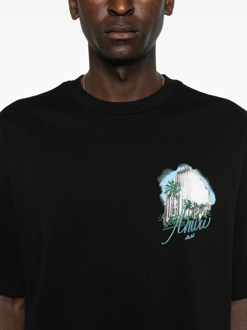 AMIRI Hotel T-shirt met grafische print Zwart
