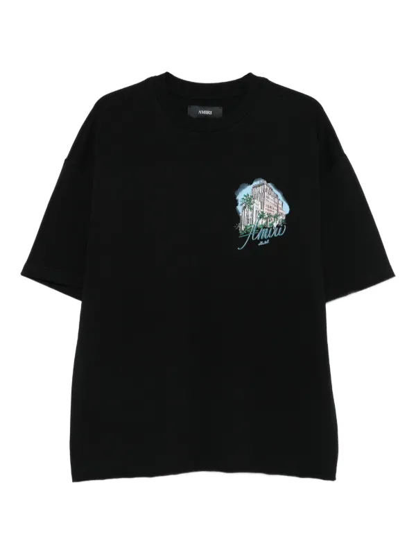 AMIRI hotel-print T-shirt | Black | FARFETCH