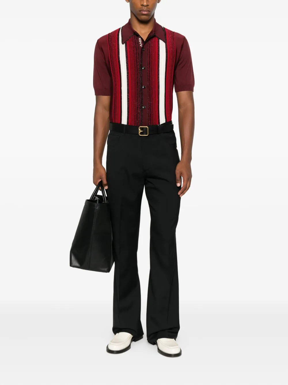 AMIRI button-fly bootcut trousers - Zwart