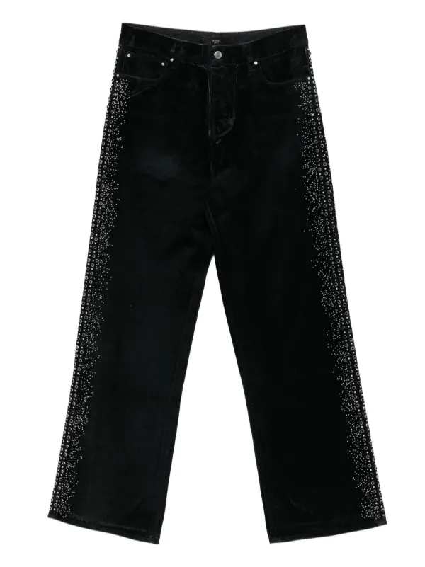 AMIRI Embellished Velvet Jeans Black FARFETCH ZA