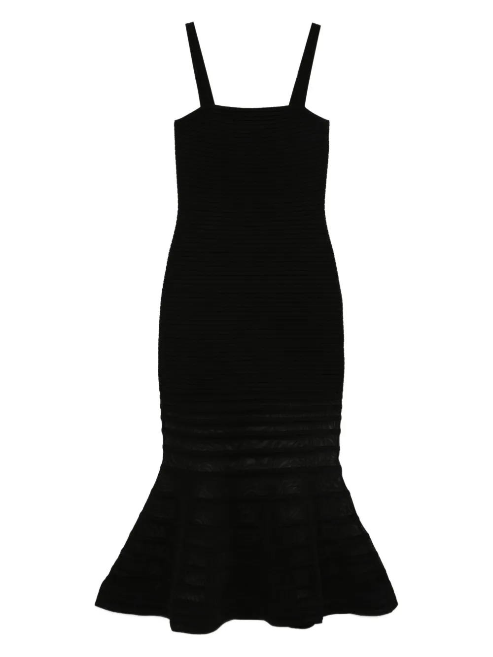 Simkhai Vallarie ribbed midi dress Zwart