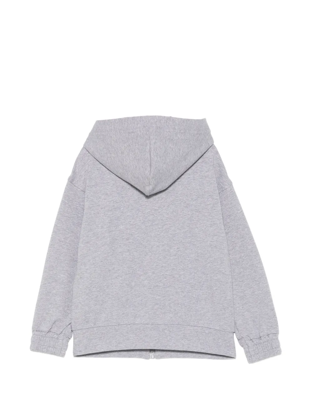 Moschino Kids Hoodie met rits Grijs