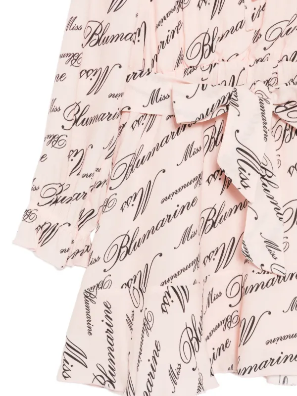 Miss Blumarine logo-print Dress | Pink | FARFETCH JO