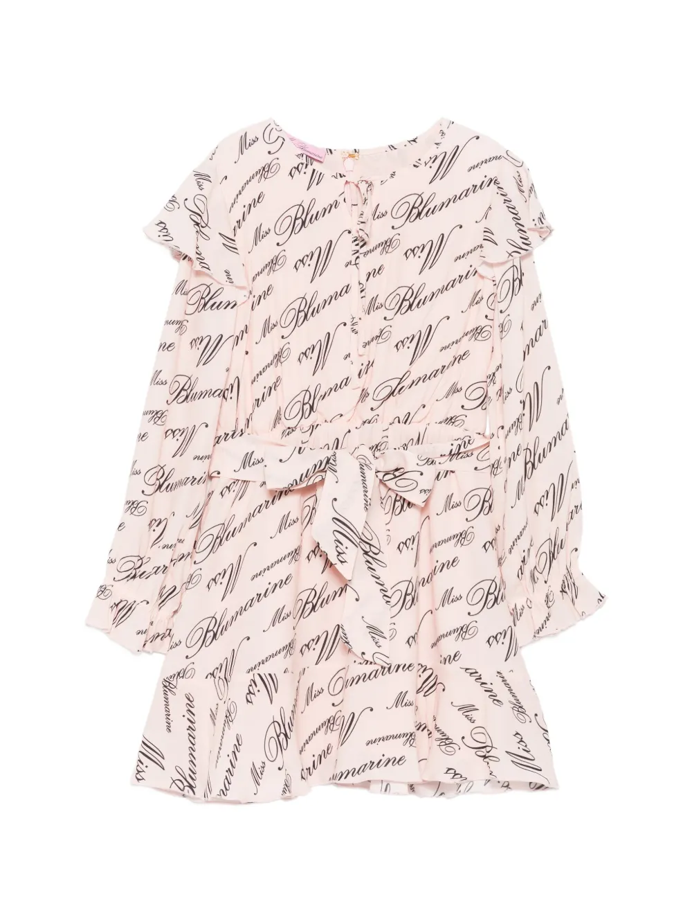 Miss Blumarine logo-print dress - Rosa