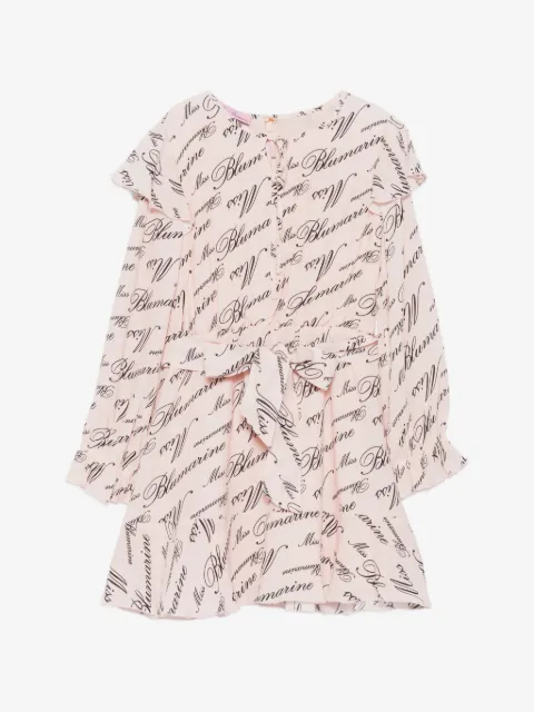 Miss Blumarine vestido con logo estampado