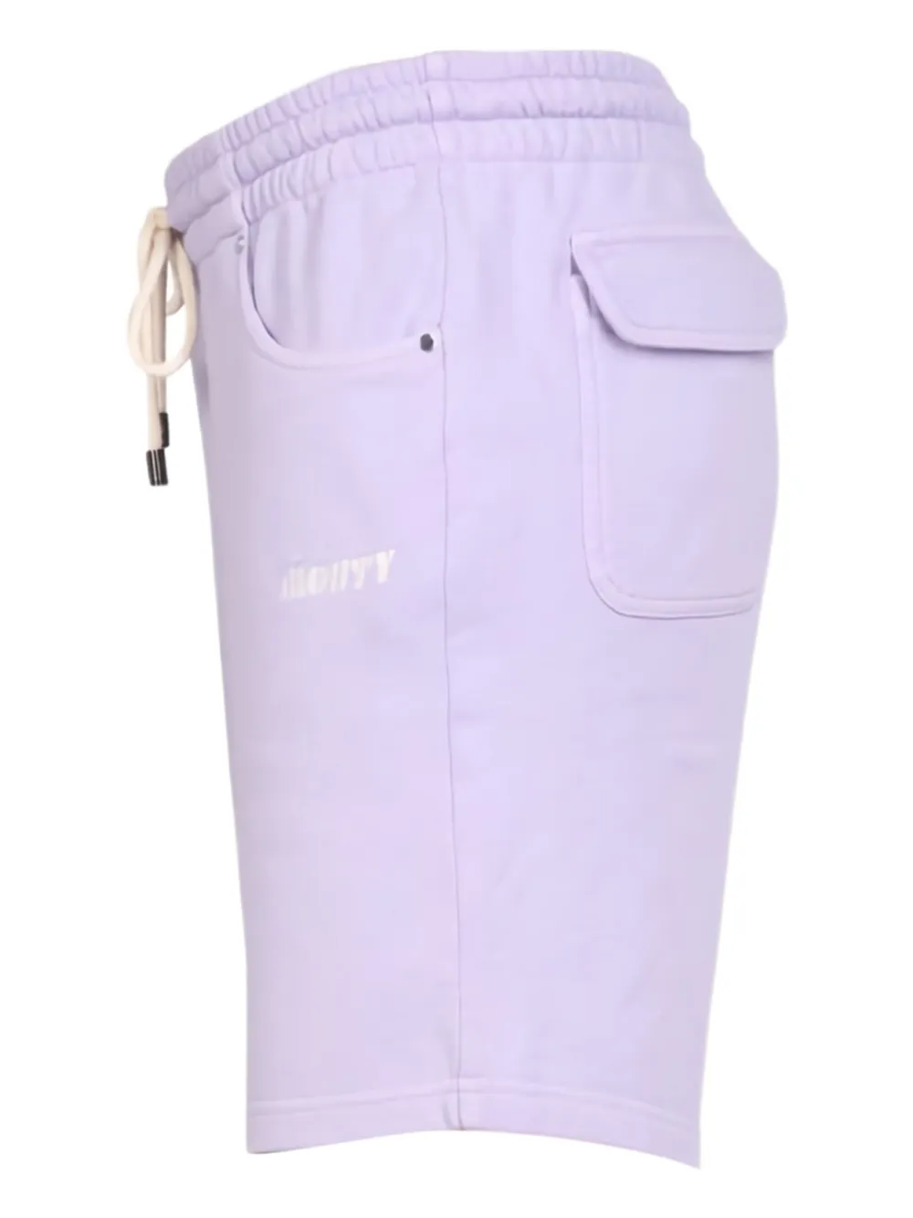  Mouty Drawstring-waist Cotton Shorts - Purple 
