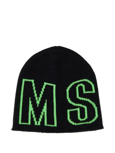 MSGM intarsia-knit logo beanie