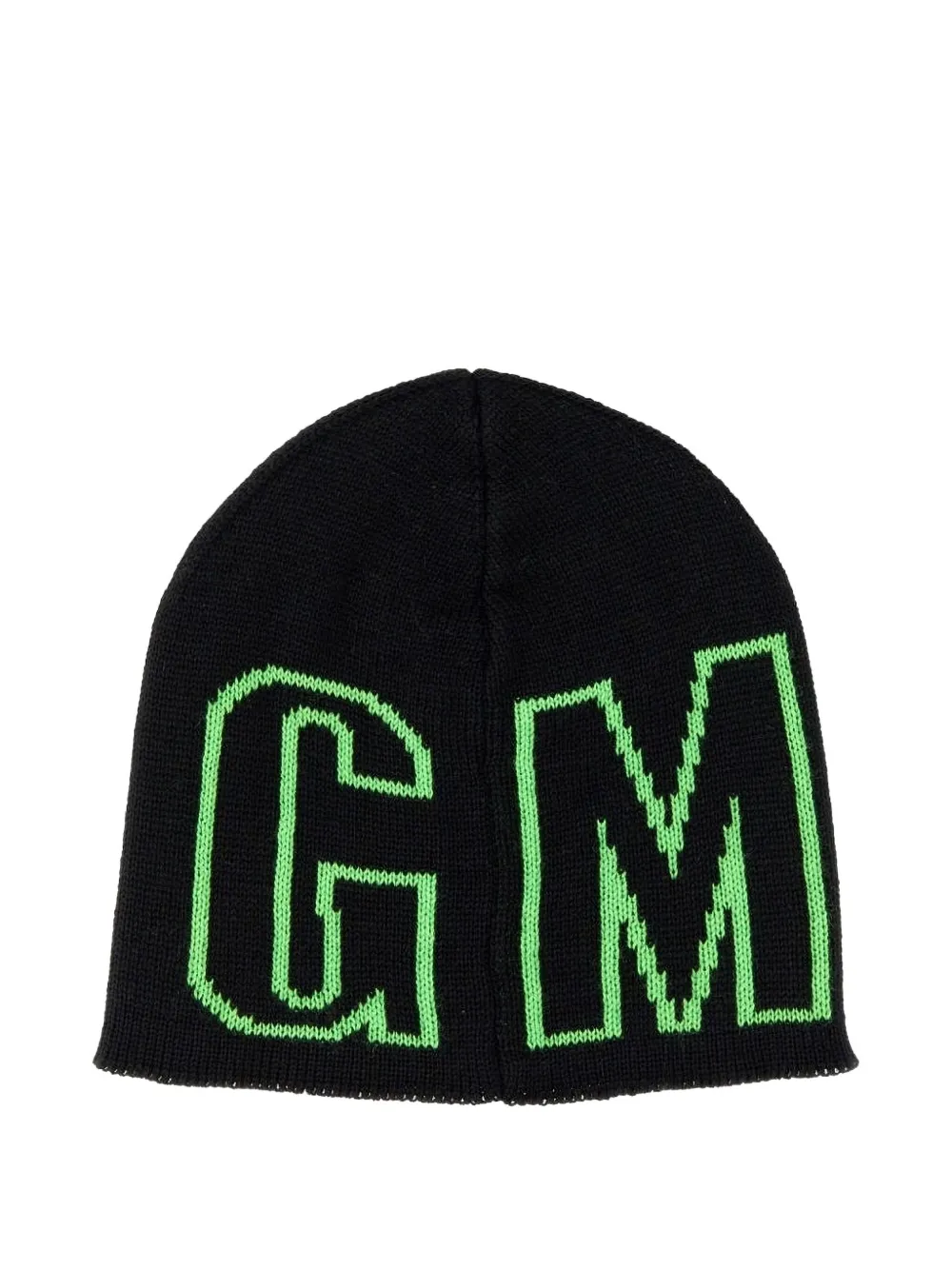 MSGM intarsia-knit logo beanie - Zwart