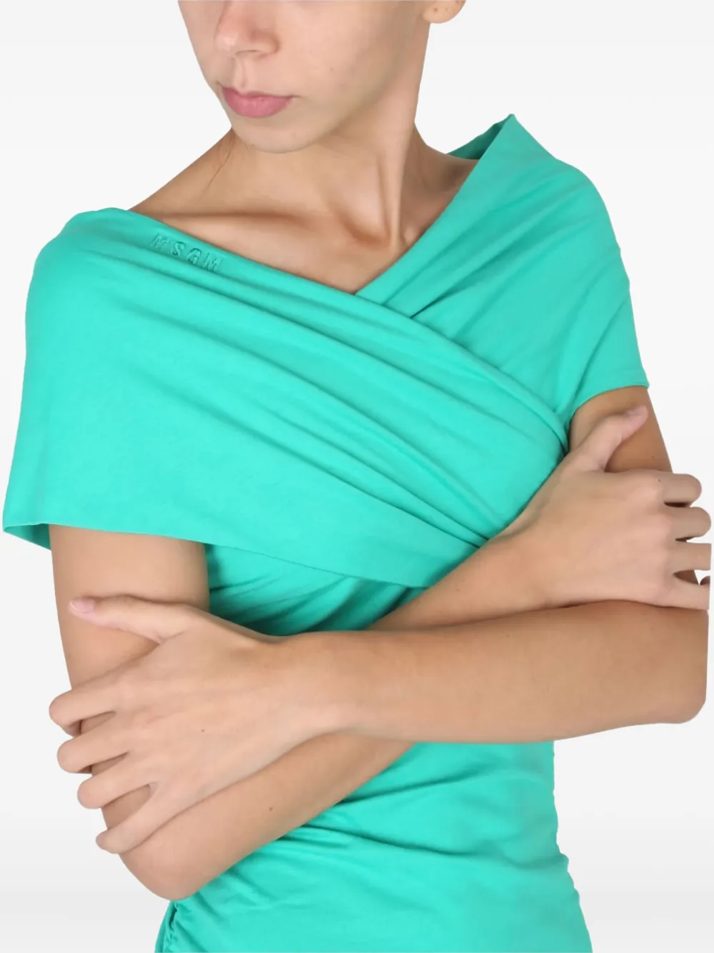 MSGM Mini-jurk met gedrapeerd detail Groen