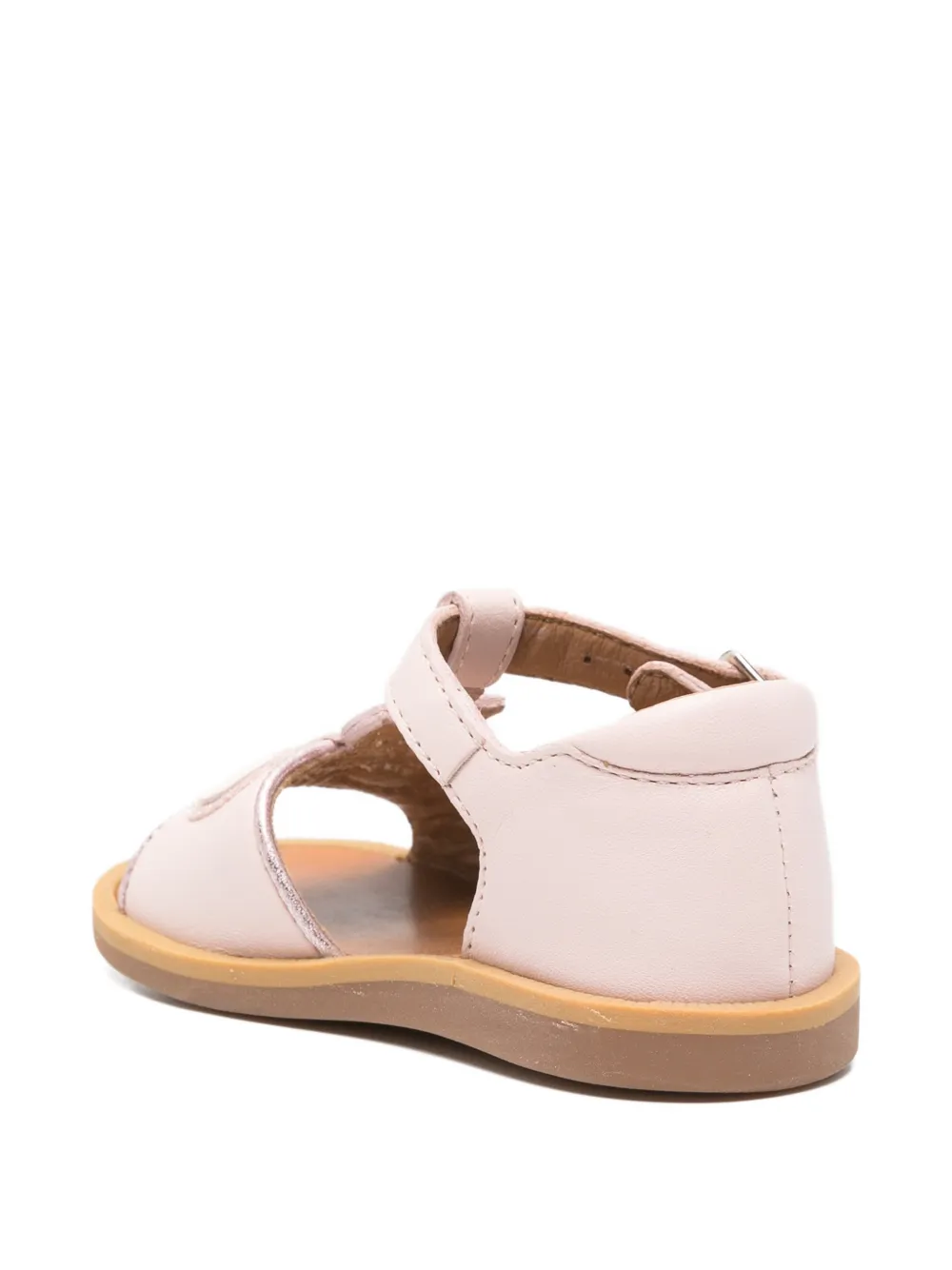  Pom D'api Cherry-appliqué Leather Sandals - Rose 