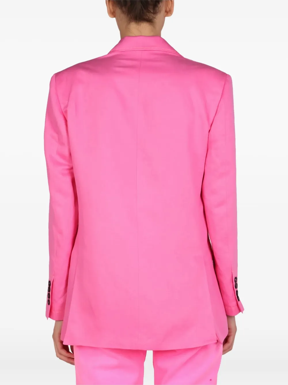 Msgm Single-breasted Blazer In Pink