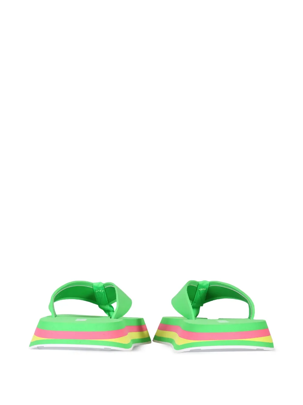 MSGM Gestreepte slippers Groen