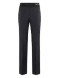 Erika Cavallini textured-weave tailored trousers - Blue