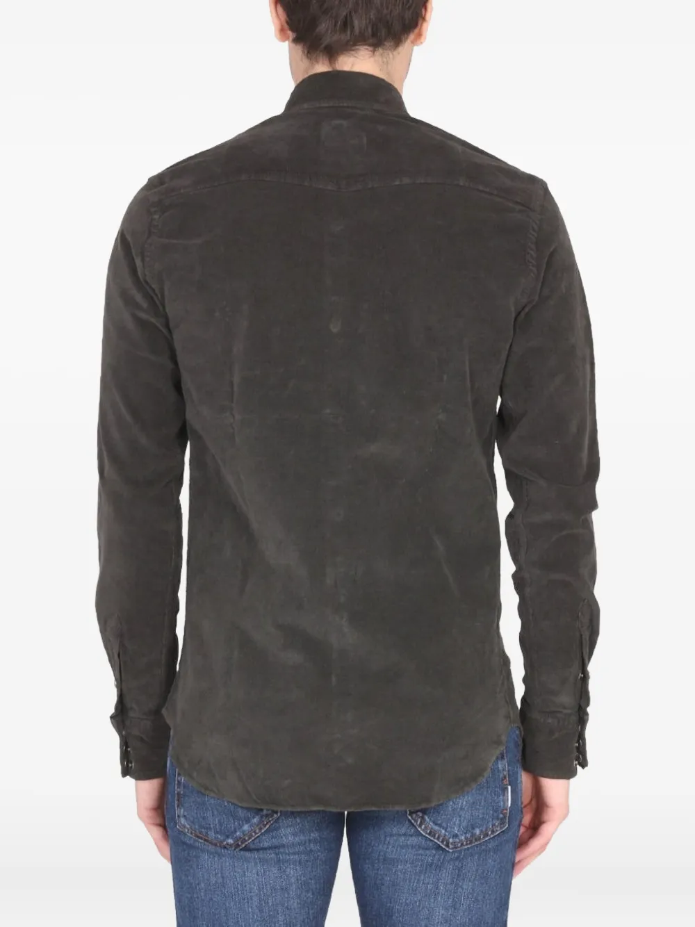 PT Torino Ribfluwelen overhemd Bruin