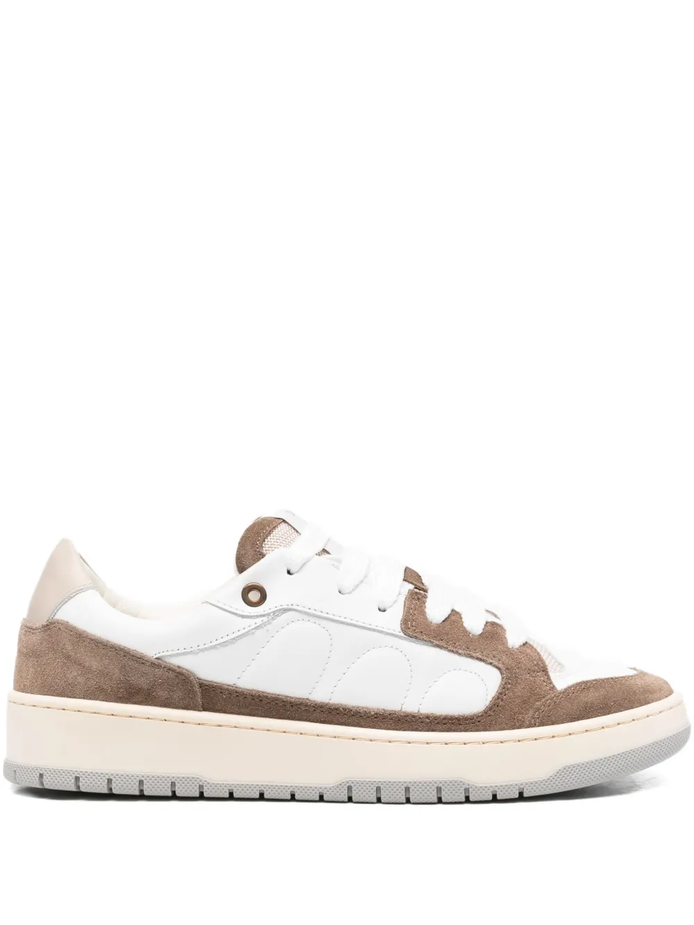 SANTHA suede-panel sneakers White