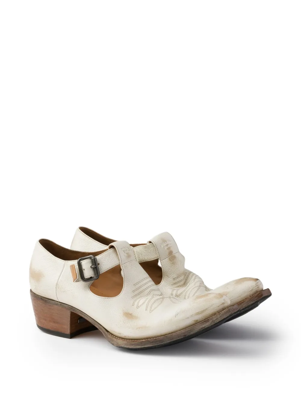 Prada Loafers met gespdetail - Beige