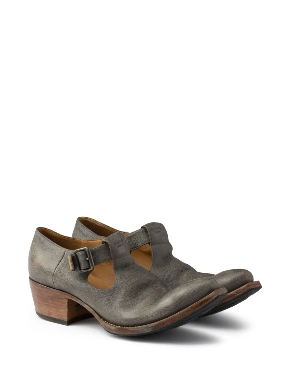 Prada Leren loafers - Grijs