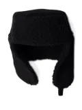 Prada triangle-logo fleece-trapper hat - Black