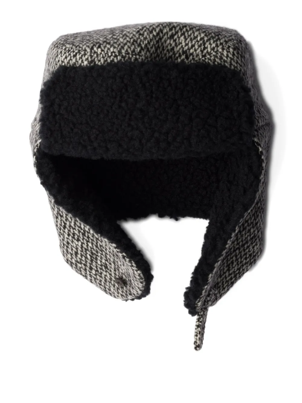 Prada Cappello in pied-de-poule - Nero