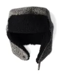 Prada houndstooth fleece-trapper hat - Black