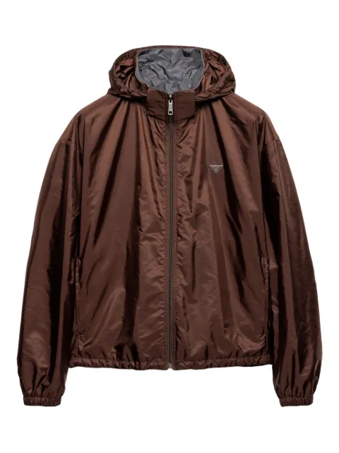 Prada hooded zip-front jacket